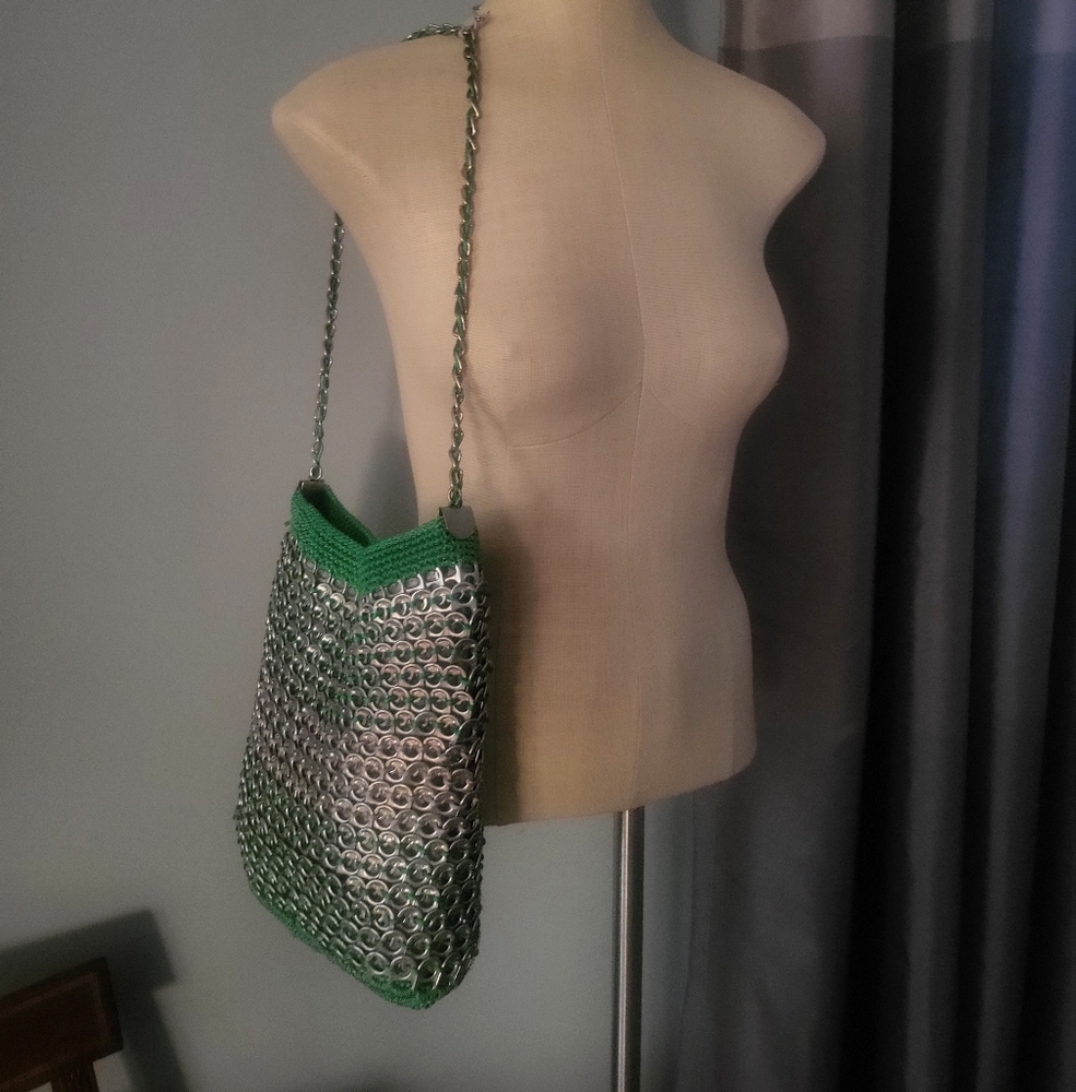 Handmade In Mexico, Soda Tab Knitted Shoulder Bag.